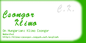 csongor klimo business card